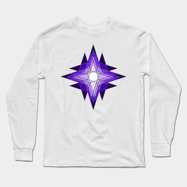 Purple Star design Long Sleeve T-Shirt by AlsaeedDesigner